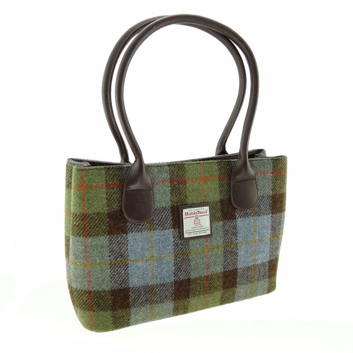 Harris Tweed Cassley Classic Handbag - Elegant Tartan Shoulder Bag - Heritage Of Scotland - MacLeod Tartan (COL015)