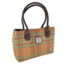 Harris Tweed Cassley Classic Handbag - Elegant Tartan Shoulder Bag - Heritage Of Scotland - Pale Orange Stewart Tartan (COL148)