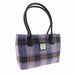 Harris Tweed Cassley Classic Handbag - Elegant Tartan Shoulder Bag - Heritage Of Scotland - Pink with Lilac Check (COL034)