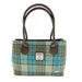 Harris Tweed Cassley Classic Handbag - Elegant Tartan Shoulder Bag - Heritage Of Scotland - Turquoise Tartan (COL122)