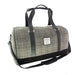 Harris Tweed Clyde Weekend Bag – Spacious Wool Travel Holdall - Heritage Of Scotland - Mink with Black Overcheck (COL031)