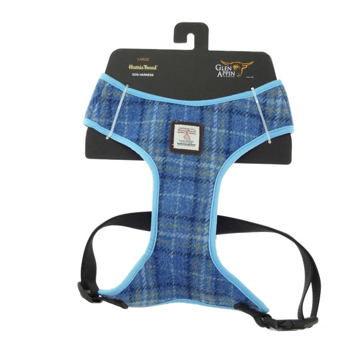 Harris Tweed Dog Harness – Stylish & Durable Designer Dog Harness - Heritage Of Scotland - COL129 / Large