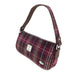 Harris Tweed Duchray Baguette Bag - Classic Tartan Shoulder Bag - Heritage Of Scotland - Purple Check (COL131)
