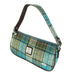 Harris Tweed Duchray Baguette Bag - Classic Tartan Shoulder Bag - Heritage Of Scotland - Turquoise Tartan (COL122)