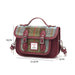 Harris Tweed Edinburgh Satchel Macleod Tartan / Oxblood - Heritage Of Scotland - MacLeod Tartan / Oxblood