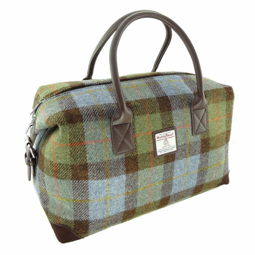 Harris Tweed Esk Overnight Bag - Large Travel Bag Made in UK - Heritage Of Scotland - MacLeod Tartan (COL015)
