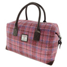 Harris Tweed Esk Overnight Bag - Large Travel Bag Made in UK - Heritage Of Scotland - Pink Check (COL103)
