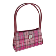 Harris Tweed Fiddich Small Handbag - Classic Tweed Shoulder Handbag - Heritage Of Scotland - Vibrant Pink Buchanan (COL138)