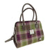 Harris Tweed Findhorn Curved Bottom Handbag - Midi Tote with Adjustable Strap - Heritage Of Scotland - Heather Check (COL125)