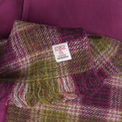 Harris Tweed Fringed Scarf with Fleece Back - Heather Check - Heritage Of Scotland -