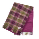 Harris Tweed Fringed Scarf with Fleece Back - Heather Check - Heritage Of Scotland -