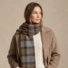 Harris Tweed Fringed Scarf with Fleece Back - MacLeod Tartan - Heritage Of Scotland -