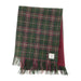 Harris Tweed Fringed Scarf with Fleece Back - Made in UK - Heritage Of Scotland - Dark Green & Plum Check (COL107)