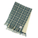 Harris Tweed Fringed Scarf with Fleece Back - Made in UK - Heritage Of Scotland - Duck Egg & Cream Check (COL121)