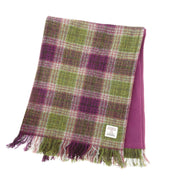 Harris Tweed Fringed Scarf with Fleece Back - Made in UK - Heritage Of Scotland - Heather Check (COL125)