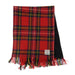 Harris Tweed Fringed Scarf with Fleece Back - Made in UK - Heritage Of Scotland - Royal Stewart Tatan (COL024)