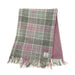 Harris Tweed Fringed Scarf with Fleece Back - Made in UK - Heritage Of Scotland - Soft Pink Buchanan (COL134)