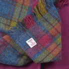 Harris Tweed Fringed Scarf with Fleece Back - Multi Colour Tartan - Heritage Of Scotland -