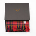 Harris Tweed Fringed Scarf with Fleece Back - Royal Stewart Tartan - Heritage Of Scotland -
