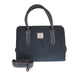 Harris Tweed Handbag – Classic Wool Tote with Leather Trim - Heritage Of Scotland - NAVY BLUE HERRINGBONE / BLUE
