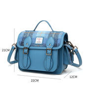 Harris Tweed Highland Explorer Stachel Blue Check Tartan / Light Blue - Heritage Of Scotland - Blue Check Tartan / Light Blue