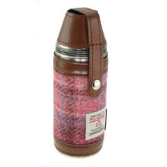 Harris Tweed Hunting Flask - Heritage Of Scotland - Pink Tartan (COL103)