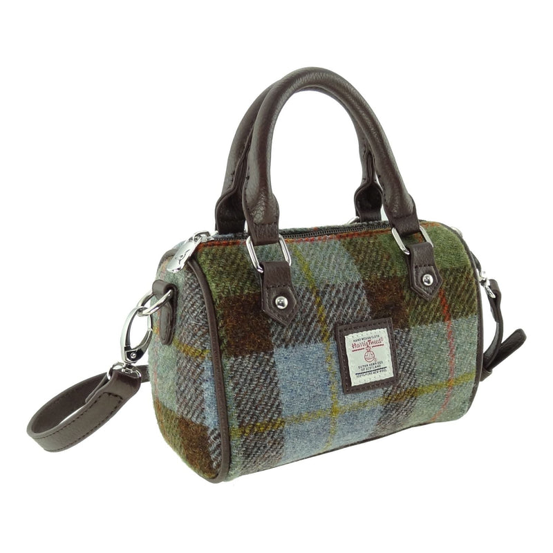 Harris Tweed Kilbride Mini Bowling Bag - Small Shoulder and Handbag - Heritage Of Scotland - MacLeod Tartan (COL015)