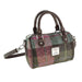 Harris Tweed Kilbride Mini Bowling Bag - Small Shoulder and Handbag - Heritage Of Scotland - Muted Green & Rose Pink Tartan (COL137)