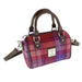 Harris Tweed Kilbride Mini Bowling Bag - Small Shoulder and Handbag - Heritage Of Scotland - Orange/Purple Tartan (COL142)
