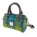 Harris Tweed Kilbride Mini Bowling Bag - Small Shoulder and Handbag - Heritage Of Scotland - Sea Blue / Green Check (COL114)