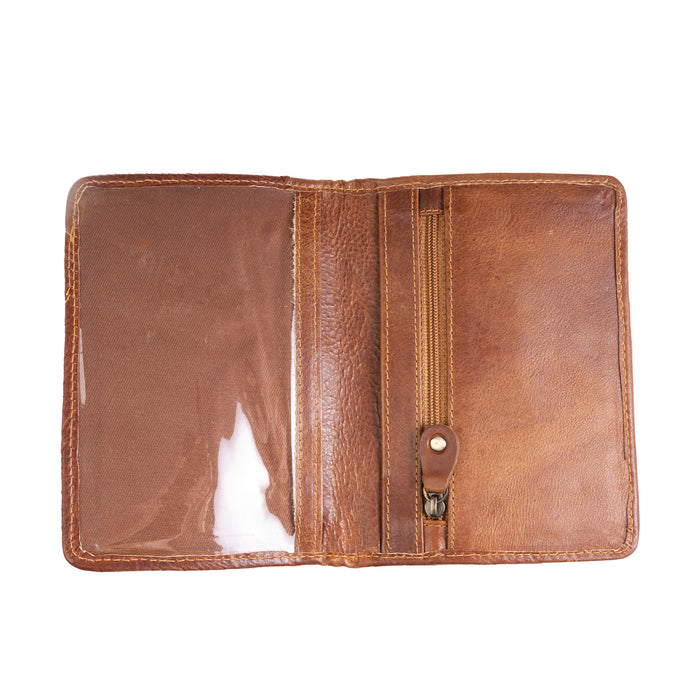 Harris Tweed Leather Passport Cover Lovat Check / Tan - Heritage Of Scotland - LOVAT CHECK / TAN