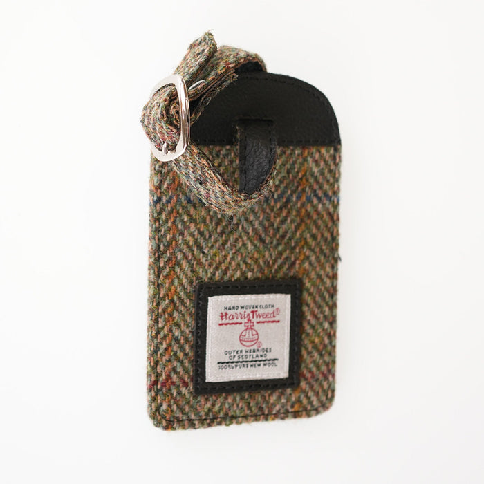 Harris Tweed Luggage Tag - Heritage Of Scotland - HT GREEN