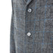 Harris Tweed Men's Wool Coat - Cameron 1715 - A2 Grey Blue Check - Heritage Of Scotland - 1715 - A2 GREY BLUE CHECK