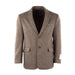 Harris Tweed Men's Wool Jacket - Barra Brown Herringbone - Heritage Of Scotland - BROWN HERRINGBONE