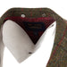 Harris Tweed Men's Wool Jacket - Barra Green Red Tartan - Heritage Of Scotland - GREEN RED TARTAN