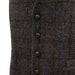 Harris Tweed Men's Wool Waistcoat - Lewis 1715 - A2 Grey Blue Check - Heritage Of Scotland - 1715 - A2 GREY BLUE CHECK