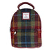 Harris Tweed Mini Backpack Green/Red/Black Tartan / Oxblood - Heritage Of Scotland - Green/Red/Black Tartan / Oxblood