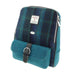 Harris Tweed Naver Backpack – Tartan Travel and Daypack Bag - Heritage Of Scotland - Blue with Turquoise Overcheck (COL119)