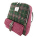 Harris Tweed Naver Backpack – Tartan Travel and Daypack Bag - Heritage Of Scotland - Dark Green and Plum Check (COL107)