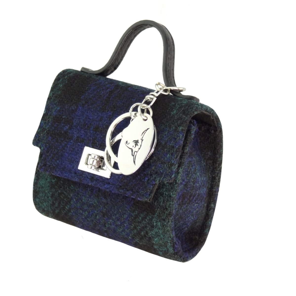 Harris Tweed Nochty Really Wee Bag - Mini Tartan Handbag - Black Watch (COL060) - Heritage Of Scotland -