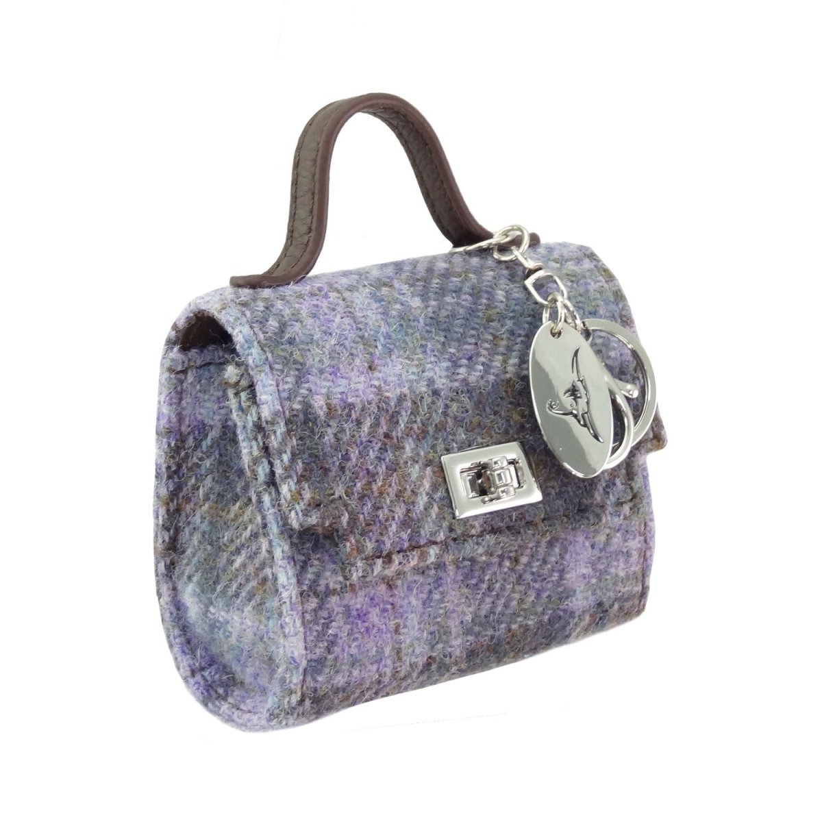 Harris Tweed Nochty Really Wee Bag - Mini Tartan Handbag - Soft Purple Tartan (COL155) - Heritage Of Scotland -
