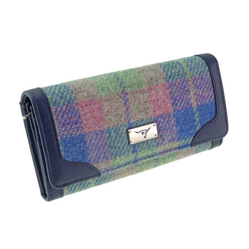 Harris Tweed Purse - Bute Faded Pink/Blue - Heritage Of Scotland - FADED PINK/BLUE