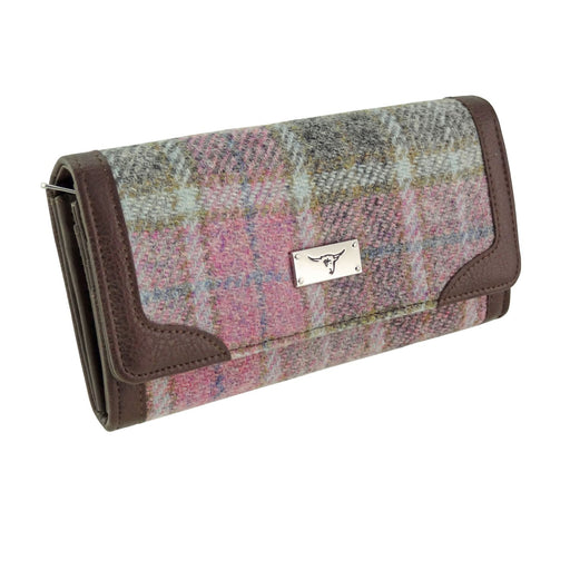 Harris Tweed Purse - Bute Soft Pink Buchanan - Heritage Of Scotland - SOFT PINK BUCHANAN