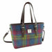 Harris Tweed Spey Tote Bag - Large Adjustable Shoulder Tote - Heritage Of Scotland - Multi Colour Tartan (COL046)