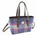 Harris Tweed Spey Tote Bag - Large Adjustable Shoulder Tote - Heritage Of Scotland - Pink / Purple Tartan (COL047)