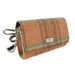Harris Tweed Strathy Wallet Shoulder Bag - Scottish Compact Handbag - Heritage Of Scotland - Pale Orange Stewart Tartan (COL148)