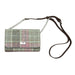 Harris Tweed Strathy Wallet Shoulder Bag - Scottish Compact Handbag - Heritage Of Scotland - Soft Pink Buchanan (COL134)