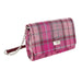 Harris Tweed Strathy Wallet Shoulder Bag - Scottish Compact Handbag - Heritage Of Scotland - Vibrant Pink Buchanan (COL138)