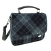 Harris Tweed Thurso Square Shoulder Bag - Stylish Tartan Everyday Bag - Heritage Of Scotland - Grey & Black Tartan (COL095)
