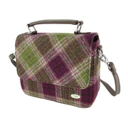 Harris Tweed Thurso Square Shoulder Bag - Stylish Tartan Everyday Bag - Heritage Of Scotland - Heather Check (COL125)